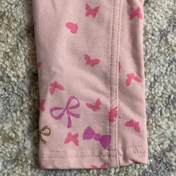 Butterfly pink jagging’s from Joe fresh size 5T with added sparkle bows - Picture 3 of 10